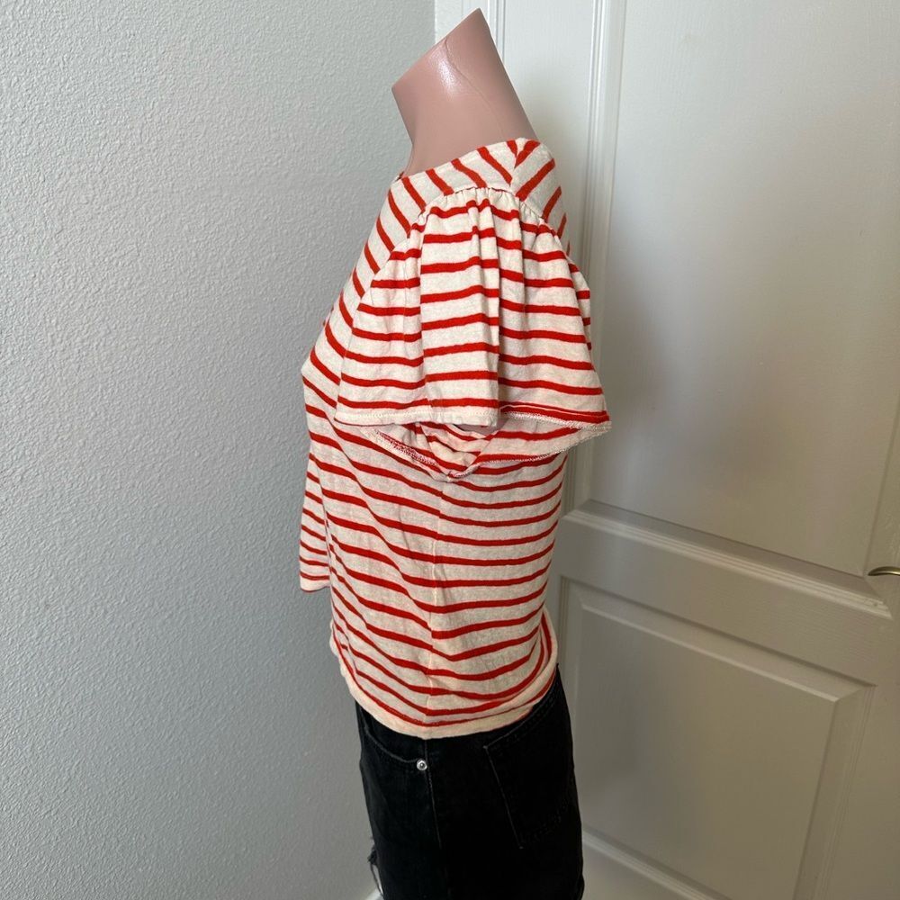 Madewell Stripe Flowy Sleeve Top Sz XXS - Picture 2 of 5